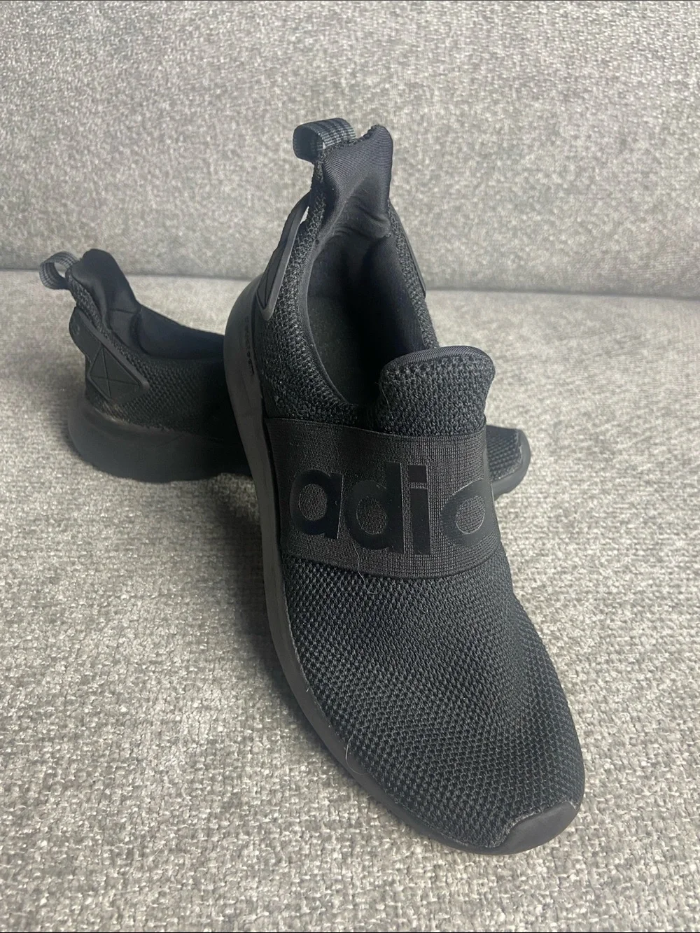 adidas womens size 6 All-Black Slip-On Athletic Sneakers